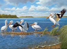 Charger l&#39;image dans la galerie, Broderie Diamant | Broderie Diamant - Oiseaux sur lEau | animaux Broderie Animaux oiseaux | FiguredArt