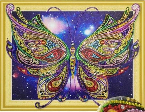 Broderie Diamant | Broderie Diamant - Papillon Cachemire | animaux Broderie Animaux papillons | FiguredArt