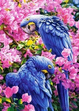 Charger l&#39;image dans la galerie, Broderie Diamant | Broderie Diamant - Perroquets bleus | animaux Broderie Animaux Broderie Fleurs fleurs oiseaux | FiguredArt