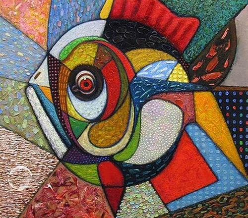 Broderie Diamant | Broderie Diamant - Poisson Design | animaux Broderie Animaux poissons | FiguredArt