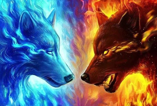Broderie Diamant | Broderie Diamant - Prêt au Combat | animaux Broderie Animaux | FiguredArt