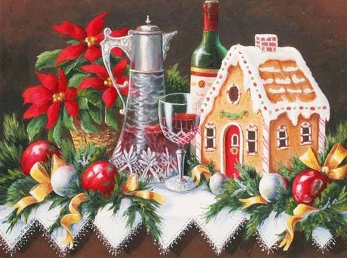 Broderie Diamant | Broderie Diamant - Table de Noël | Broderie Cuisine cuisine Noël | FiguredArt