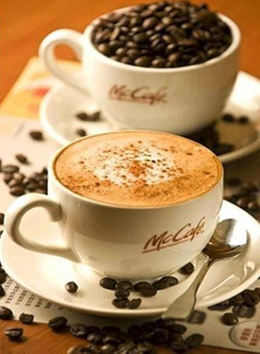 Broderie Diamant | Broderie Diamant - Tasses de Mc Café | Broderie Cuisine cuisine | FiguredArt