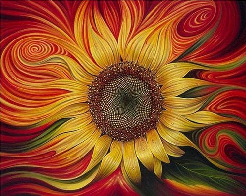 Broderie Diamant | Broderie Diamant - Tournesol Design | Broderie Fleurs fleurs | FiguredArt
