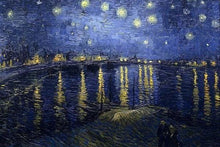 Charger l&#39;image dans la galerie, Broderie Diamant | Broderie Diamant - Van Gogh Nuit Etoilée sur le Rhône | Broderie Reproduction dOeuvres reproduction doeuvres van gogh |