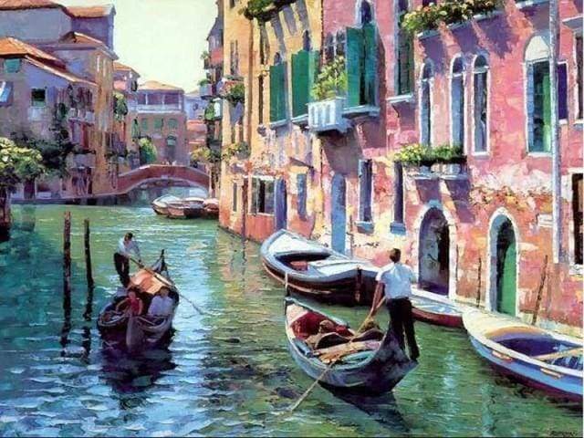 peinture par numéros | Canaux de Venise | intermédiaire ville | FiguredArt