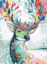 Charger l&#39;image dans la galerie, peinture par numéros | Cerf coloré romantique | animaux facile rennes et biches | FiguredArt