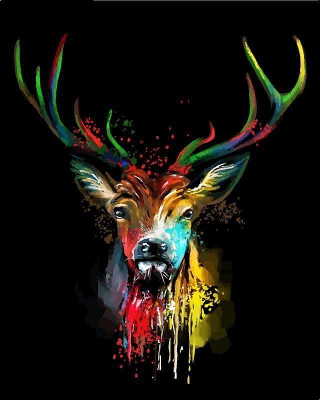 Peinture à l'huile Cerf peinte à la main Peinture à l'huile Cerf peinte à la main