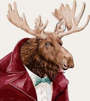 peinture par numéros | Cerf Gentilhomme | animaux facile rennes et biches | FiguredArt
