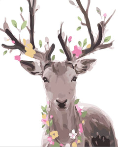 peinture par numéros | Cerf romantique | animaux facile rennes et biches | FiguredArt