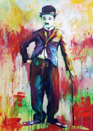 peinture par numéros | Chaplin Aquarelle | complexe Pop Art portrait | FiguredArt