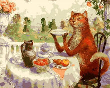 Charger l&#39;image dans la galerie, peinture par numéros | Chat à Table | animaux chats intermédiaire | FiguredArt