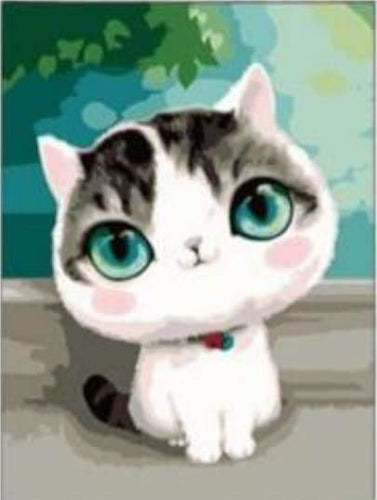 peinture par numéros | Chat aux Yeux bleus | animaux chats facile | FiguredArt