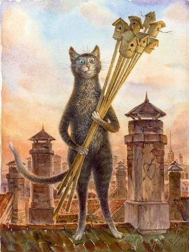 peinture par numéros | Chat et Nichoirs | animaux chats complexe | FiguredArt