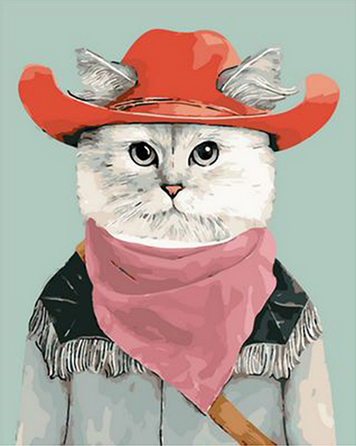 peinture par numéros | Chat habille | animaux, chats, Facile | FiguredArt