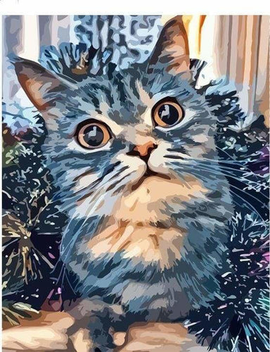 peinture par numéros | Chat stylé | animaux chats intermédiaire | FiguredArt