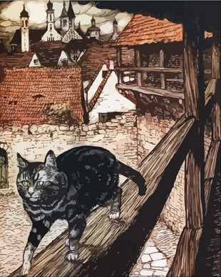 peinture par numéros | Chat sur le rebord | animaux, chats, Complexe | FiguredArt