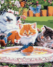 Charger l&#39;image dans la galerie, peinture par numéros | Chatons regardant les Oiseaux | animaux chats facile | FiguredArt