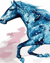 Charger l&#39;image dans la galerie, peinture par numéros | Cheval bleu | animaux, chevaux, intermédiaire | FiguredArt