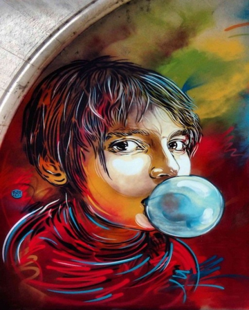 peinture par numéros | Chewing Gum | Intermédiaire, portrait | FiguredArt