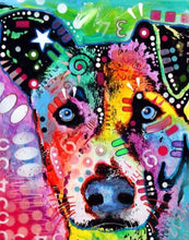 Charger l&#39;image dans la galerie, peinture par numéros | Chien effets colorés | animaux chiens complexe Pop Art | FiguredArt
