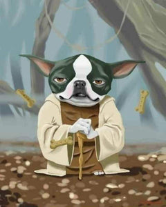 peinture par numéros | Chien Yoda | animaux chiens facile films star wars | FiguredArt