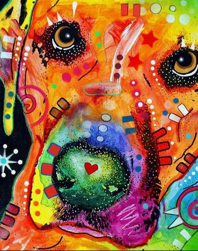 peinture par numéros | Chien Pop Star | animaux chiens complexe | FiguredArt