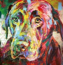 Charger l&#39;image dans la galerie, peinture par numéros | Chien triste | animaux chiens complexe Pop Art | FiguredArt