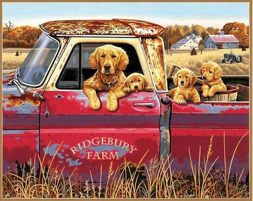 peinture par numéros | Chiens à la ferme | animaux, chiens, Facile | FiguredArt