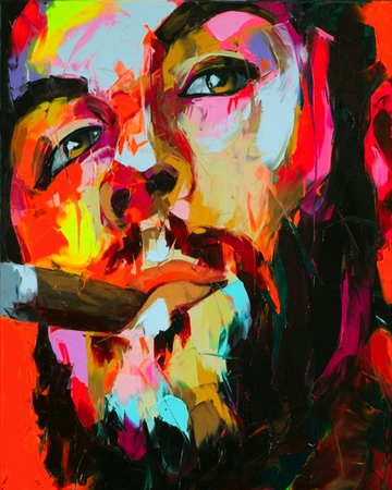 peinture par numéros | Cigare | Intermédiaire, portrait | FiguredArt