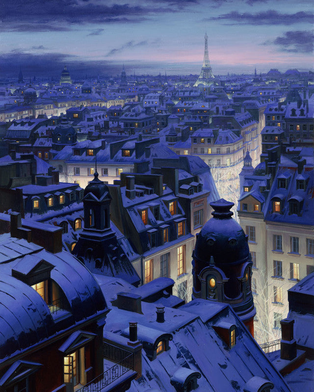 Peinture par numéros Toits de Paris | Figured'Art intermédiaire nouveautés ville paysages