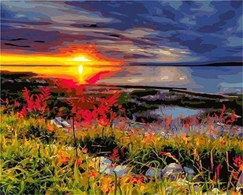 peinture par numéros | Coucher du Soleil | complexe paysages | FiguredArt