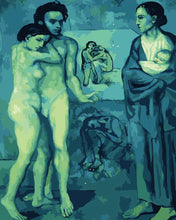 Charger l&#39;image dans la galerie, peinture par numéros | Couple et Femme portant un Enfant | Complexe, portrait | FiguredArt