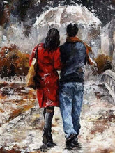 Charger l&#39;image dans la galerie, peinture par numéros | Couple et Parapluie | complexe romantique | FiguredArt
