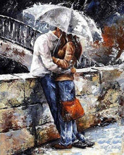 Charger l&#39;image dans la galerie, peinture par numéros | Couple sous la pluie | complexe romantique | FiguredArt