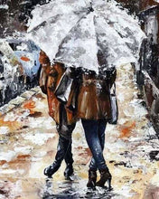 Charger l&#39;image dans la galerie, peinture par numéros | Couple sous un parapluie | complexe romantique | FiguredArt