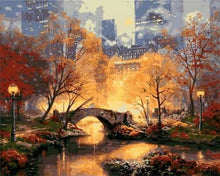 Charger l&#39;image dans la galerie, peinture par numéros | Crépuscule à Manhattan | complexe paysages | FiguredArt
