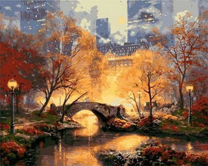 peinture par numéros | Crépuscule à Manhattan | complexe paysages | FiguredArt