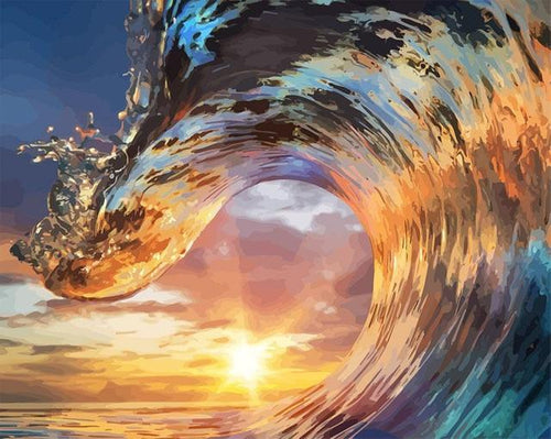 peinture par numéros | Dans la vague | Intermédiaire, paysages | FiguredArt