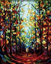 Charger l&#39;image dans la galerie, peinture par numéros | Dans les Bois | arbres intermédiaire paysages | FiguredArt