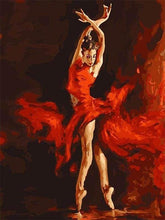 Charger l&#39;image dans la galerie, peinture par numéros | Danseuse Rouge Magique | complexe danse romantique | FiguredArt