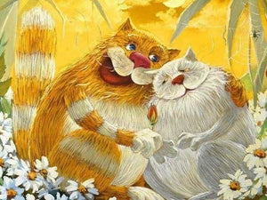 peinture par numéros | Deux Chats amoureux | animaux chats facile | FiguredArt