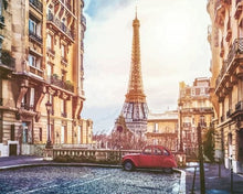 Charger l&#39;image dans la galerie, peinture par numéros | Deux Chevaux rouge à Paris | complexe ville | FiguredArt