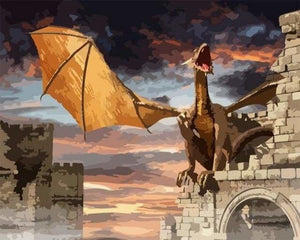 peinture par numéros | Dragon et Donjon | animaux dragons intermédiaire | FiguredArt