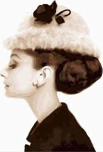 peinture par numéros | Elégante Hepburn | intermédiaire portrait | FiguredArt