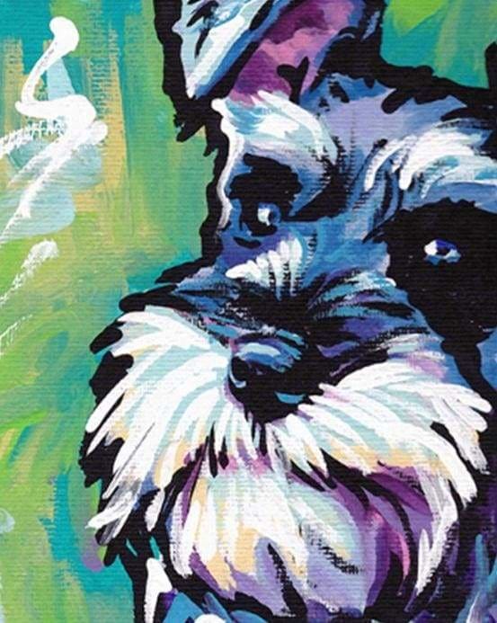 peinture par numéros | En regardant un Chien | animaux chiens intermédiaire | FiguredArt