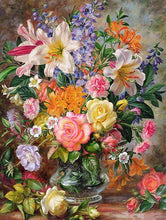 Charger l&#39;image dans la galerie, peinture par numéros | Explosions de Fleurs | Complexe, fleurs | FiguredArt