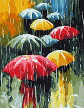 Charger l&#39;image dans la galerie, peinture par numéros | Farandole de Parapluies | facile ville | FiguredArt