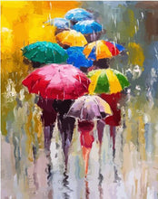 Charger l&#39;image dans la galerie, peinture par numéros | Farandoles de parapluies 2 | Intermédiaire, paysages | FiguredArt