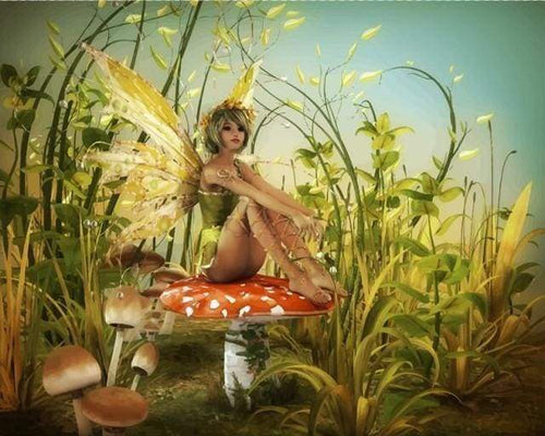 peinture par numéros | Fée et Champignons | complexe enfants | FiguredArt